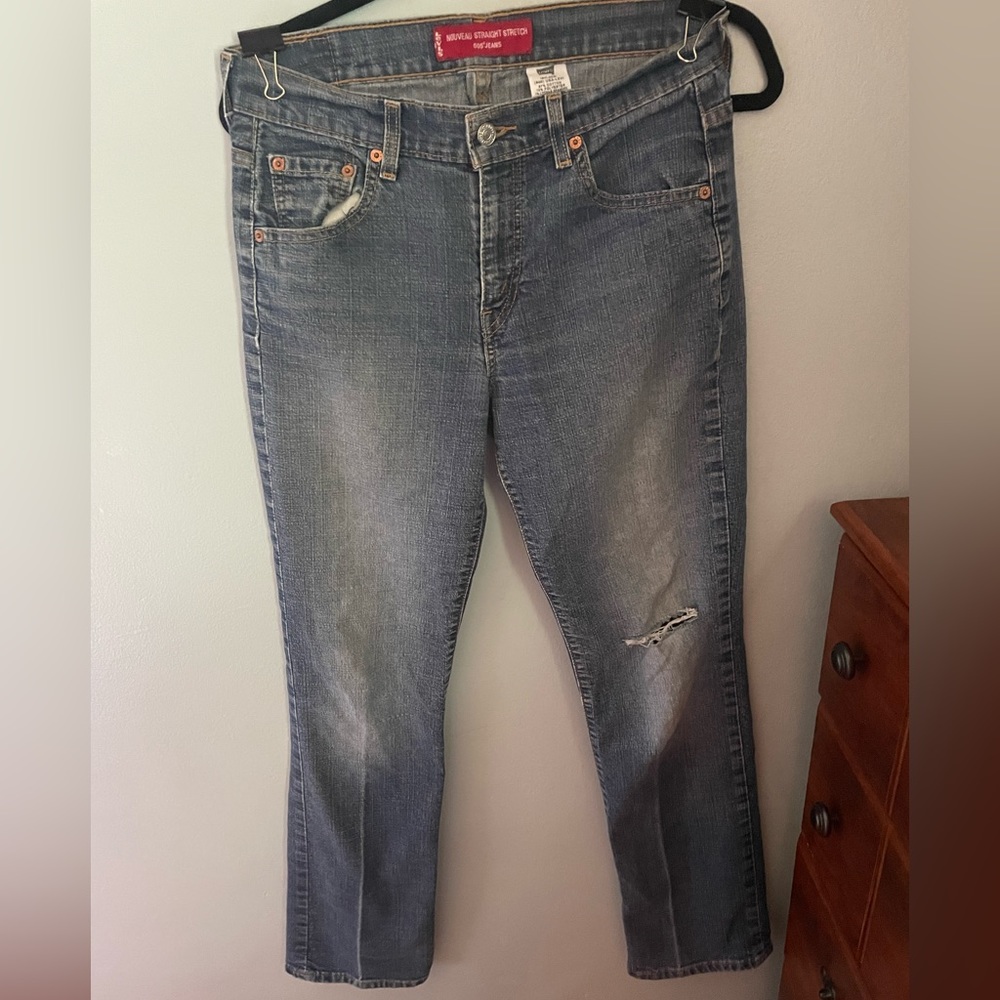 Vintage Levis’ Nouveau 505 Straight Denim Jeans, Straight Leg/Low Rise